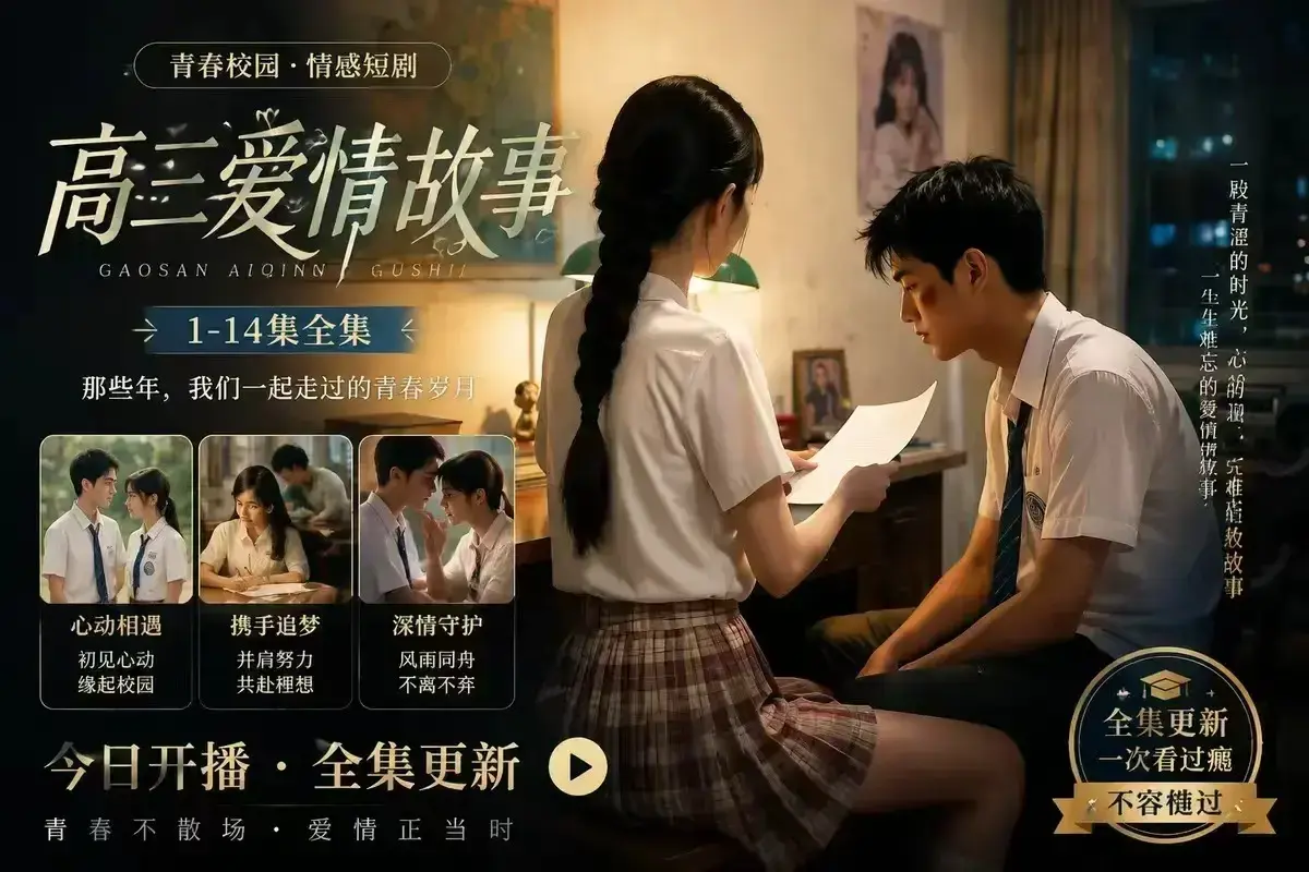 4KHDR画质AI校园短剧《B中爱情故事》完整版在线观看 - 百度网盘秒存高清资源 - AI短剧天花板每集戳心