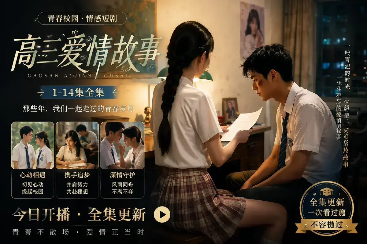 《AI 短剧高三爱情故事》高清完整版在线观看 - 林澈苏晚晴校园恋曲 - 初见心动误会虐心毕业告白 - 高三爱情故事中字无删减全集网盘下载流畅播放